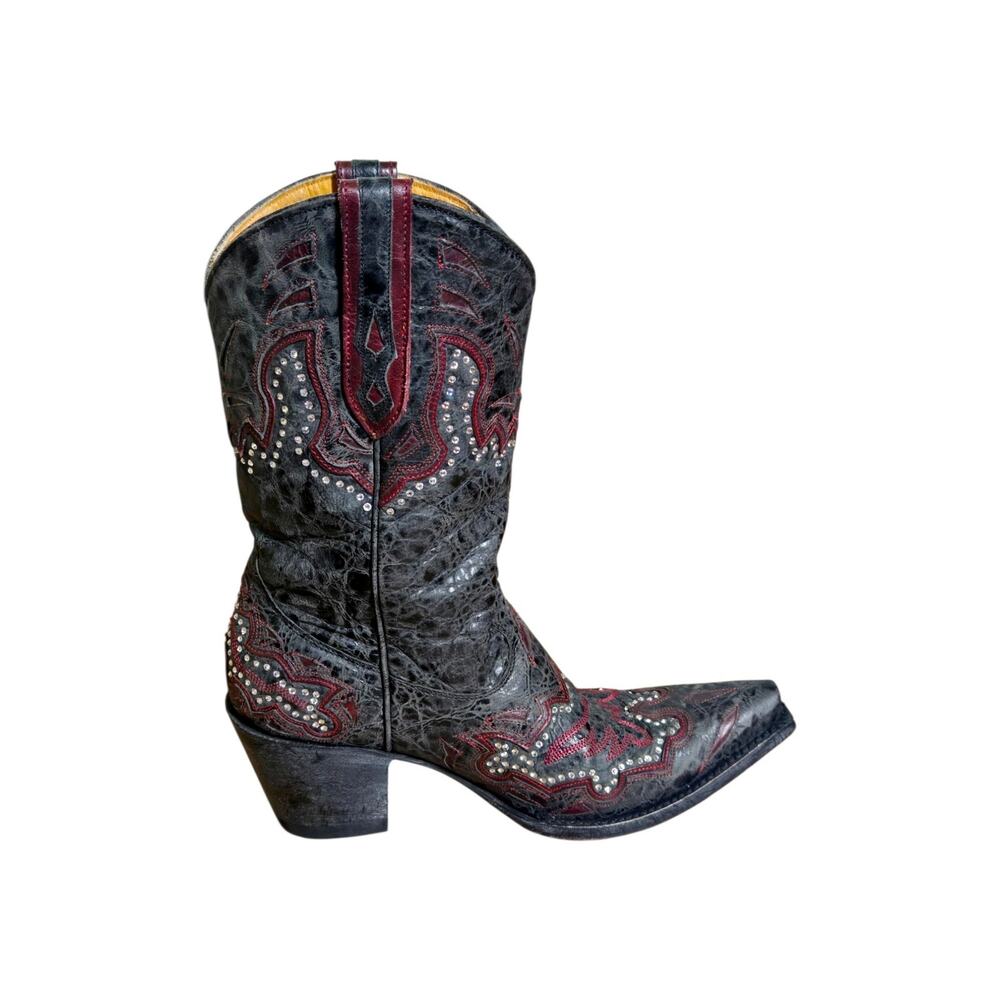 Old Gringo Crystal Embroidered Distressed Leather Cowboy Cowgirl Western Boots